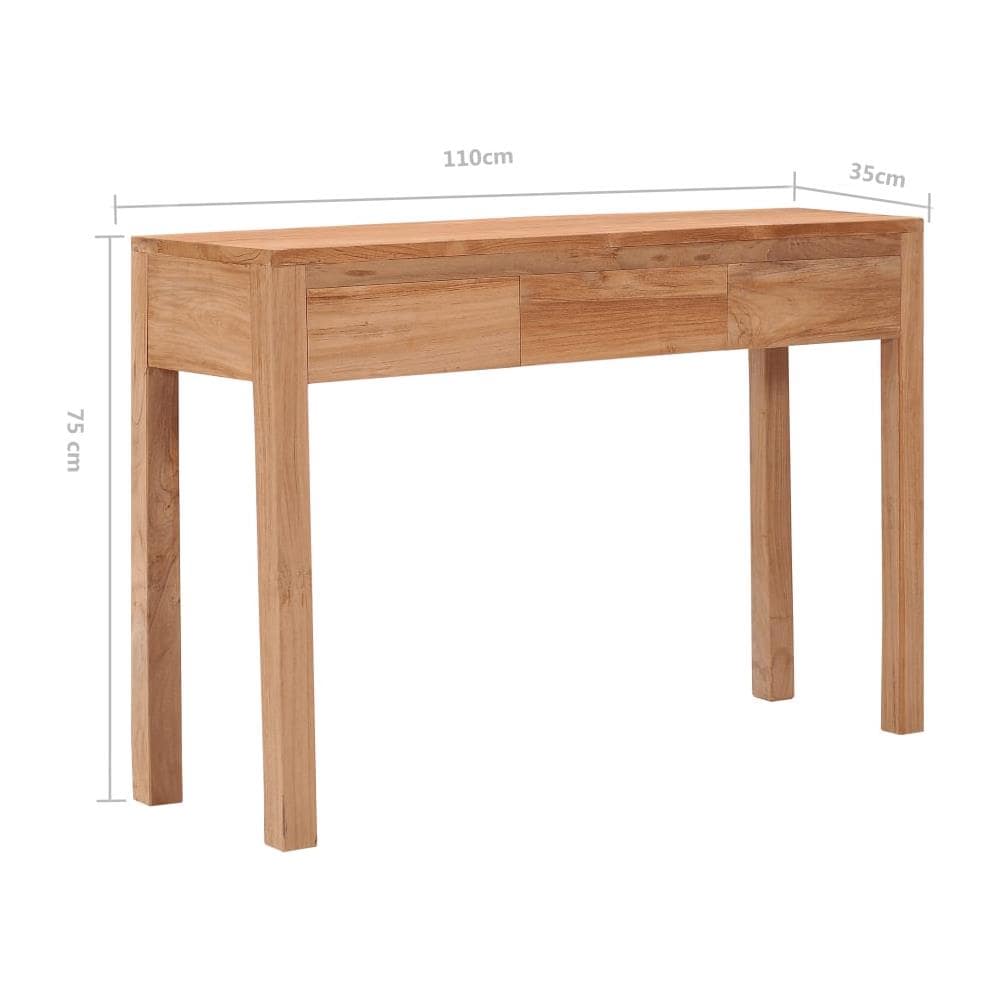 Tavolo Consolle 110x35x75 Cm In Legno Massello Di Teak - Foto 8