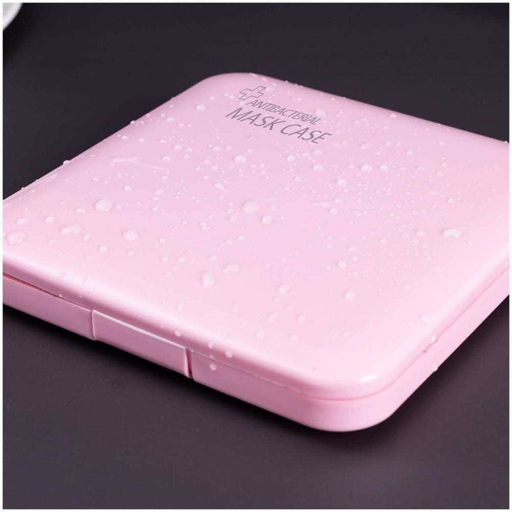 Custodia Cover Contenitore Per Mascherine Mascherina Astuccio Portatile In Plastica Colore Rosa - Foto 2