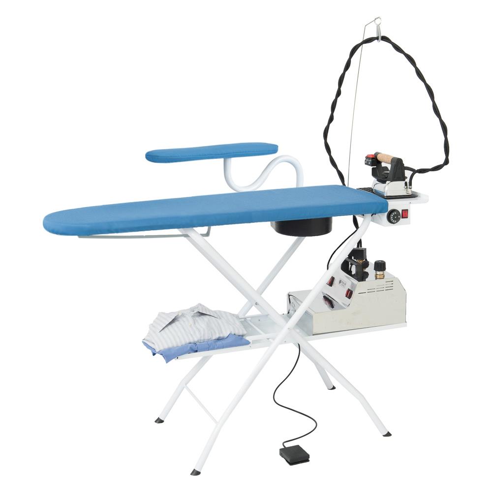 Asse Stiro Termoaspirante Professionale Aspirante Riscaldato Termostato Temperatura Regolabile Braccetto Stiramaniche Aspitante Poggia Indumenti E Caldaietta Altezza Regolabile As04 - Foto 8