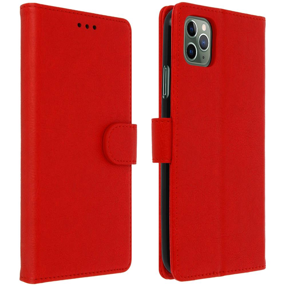 Custodia Apple Iphone 11 Pro Max Portadocumenti Funzione Supporto Rosso - Foto 1