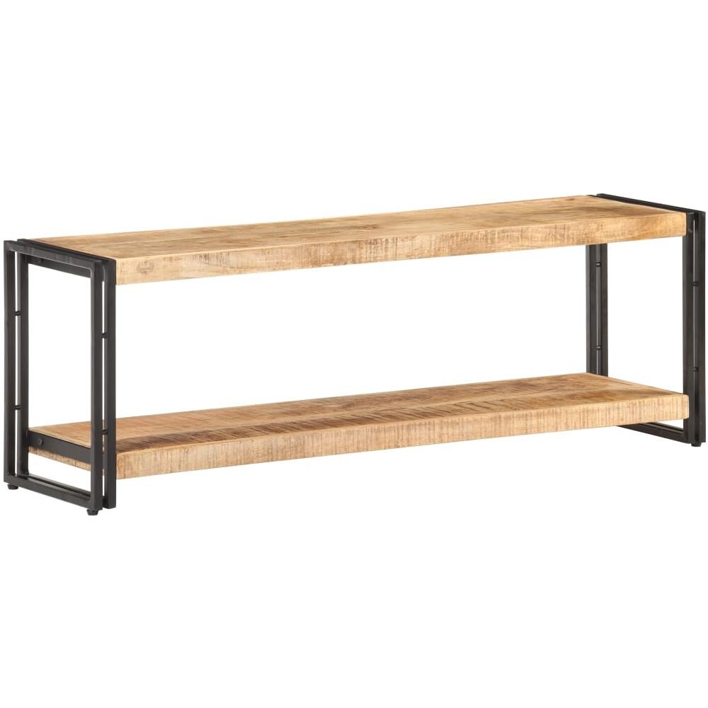 Mobile Porta TV 120x30x40 cm in Legno di Mango Grezzo - Foto 1