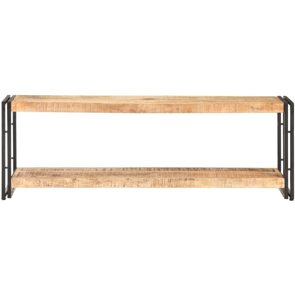 Mobile Porta TV 120x30x40 cm in Legno di Mango Grezzo - Foto 2