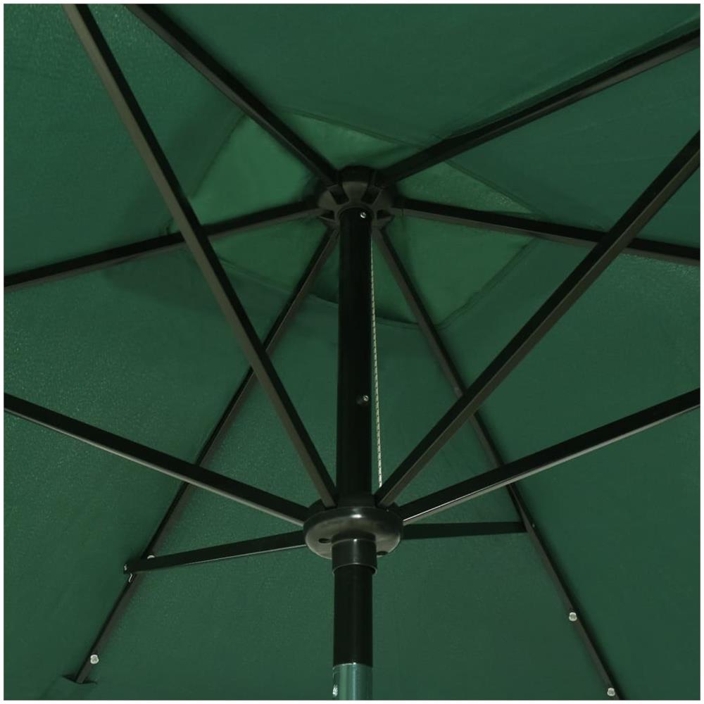 Ombrellone da Esterni con LED e Palo in Acciaio Verde 2x3 m - Foto 2