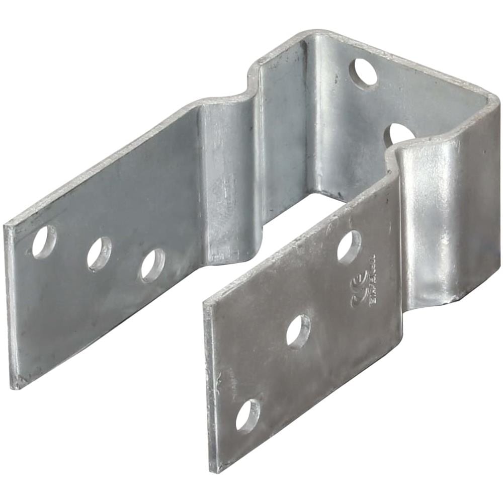 Picchetti Per Recinzione 12 Pz Argento 8x6x15cm Acciaio Zincato - Foto 2