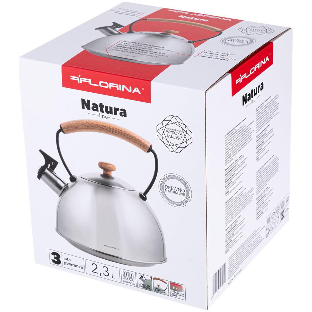 Bollitore a Induzione Wooden Capacità 2.3 Litri Colore Argento - Foto 6