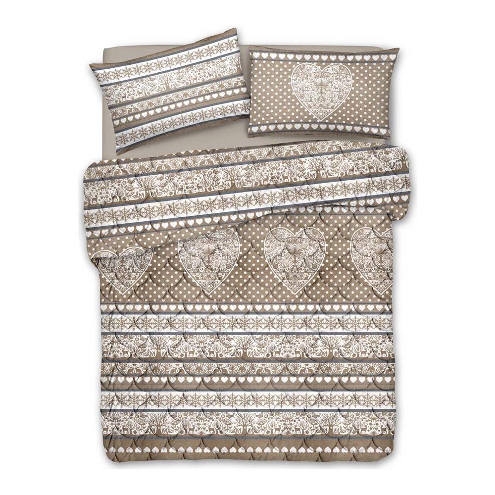 Trapunta Piumone Invernale Linea Pensieri Delicati Disegno New Tirolo Matrimoniale Beige - Foto 1