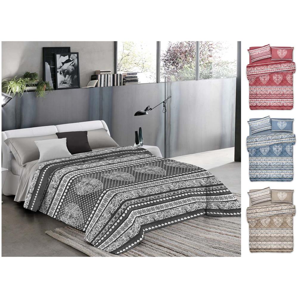 Trapunta Piumone Invernale Linea Pensieri Delicati Disegno New Tirolo Matrimoniale Beige - Foto 4