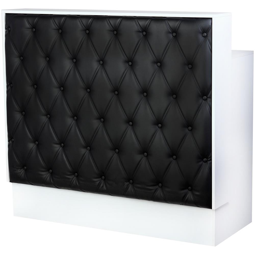 Banco Reception Trapuntato Per Il Salone Di Parrucchiere /centro Estetica Alia S08c Bianco-nero - Foto 1