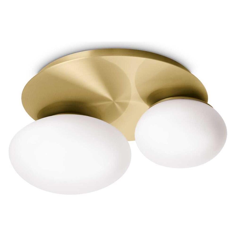 Lampada Da Soffitto Ninfea In Ottone - L 360 X H 140 X P 320 Mm - Foto 1