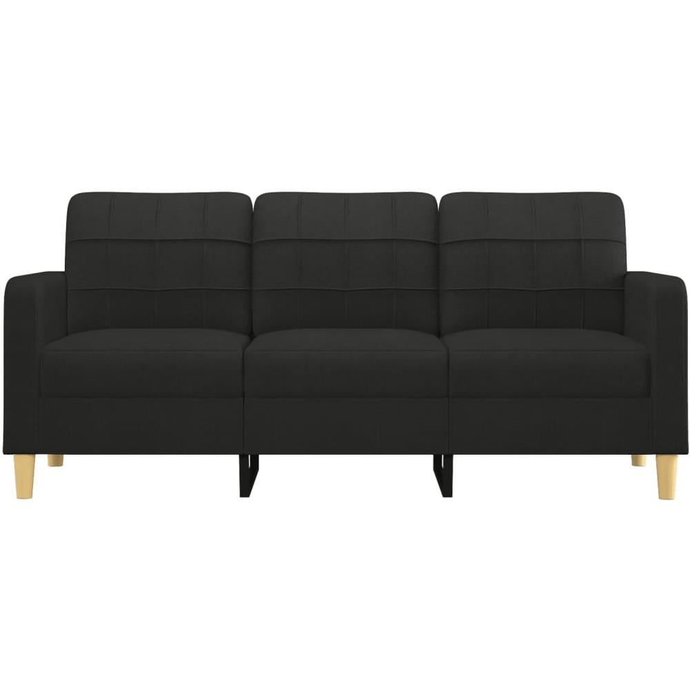 Divano A 3 Posti Nero 180 Cm In Tessuto - Foto 3