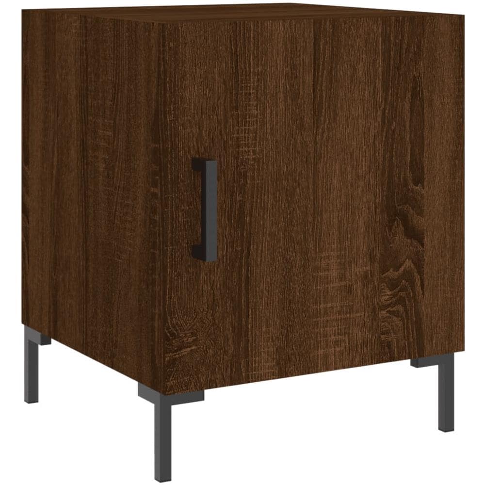 Comodini 2 Pz Rovere Marrone 40x40x50 Cm In Legno Multistrato - Foto 3