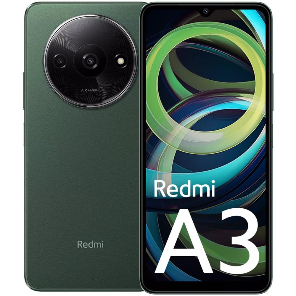 Redmi A3 4G 64GB 3GB Ram Display 6.71" Doppia SIM Android 14 USB tipo-C 5000 mAh Forrest Green Tim - Foto 1