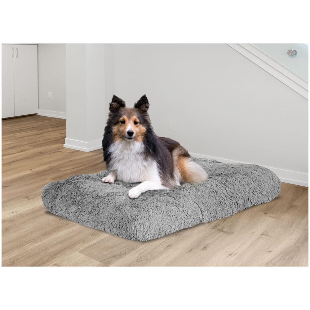 80x60 cm Letto per cani Shaggy Cushion Grigio chiaro Impermeabile - Foto 7