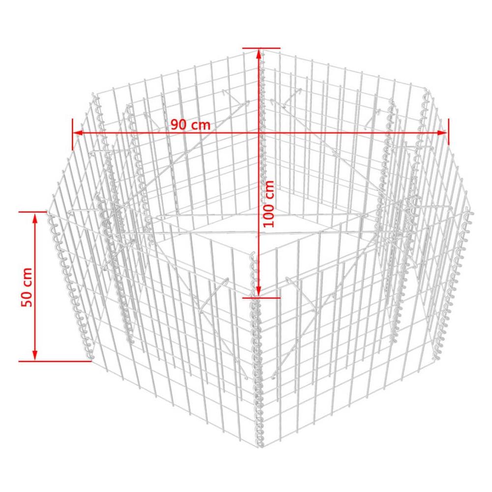 Gabbione Fioriera Esagonale 100x90x50 Cm - Foto 5