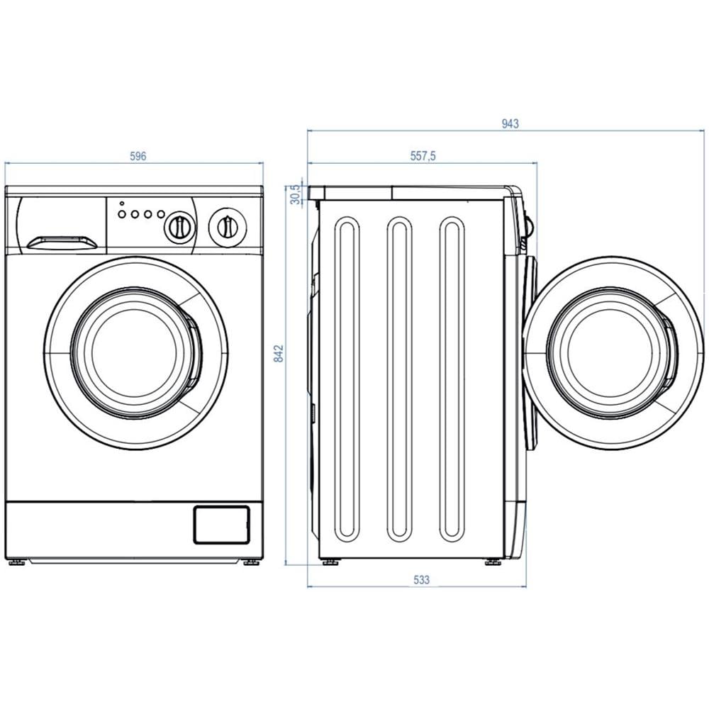 Lavatrice Standard S5510C 7 Kg Classe D Centrifuga 1000 giri - Foto 3