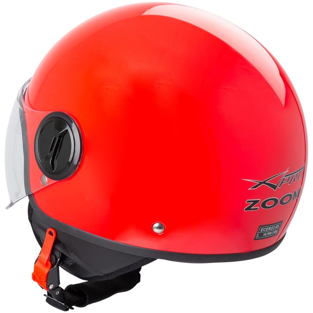 Casco Jet Demi Urban Moto Omologato Ece 22 Visiera Avio Sferica Sonicmoto Rosso M - Foto 2