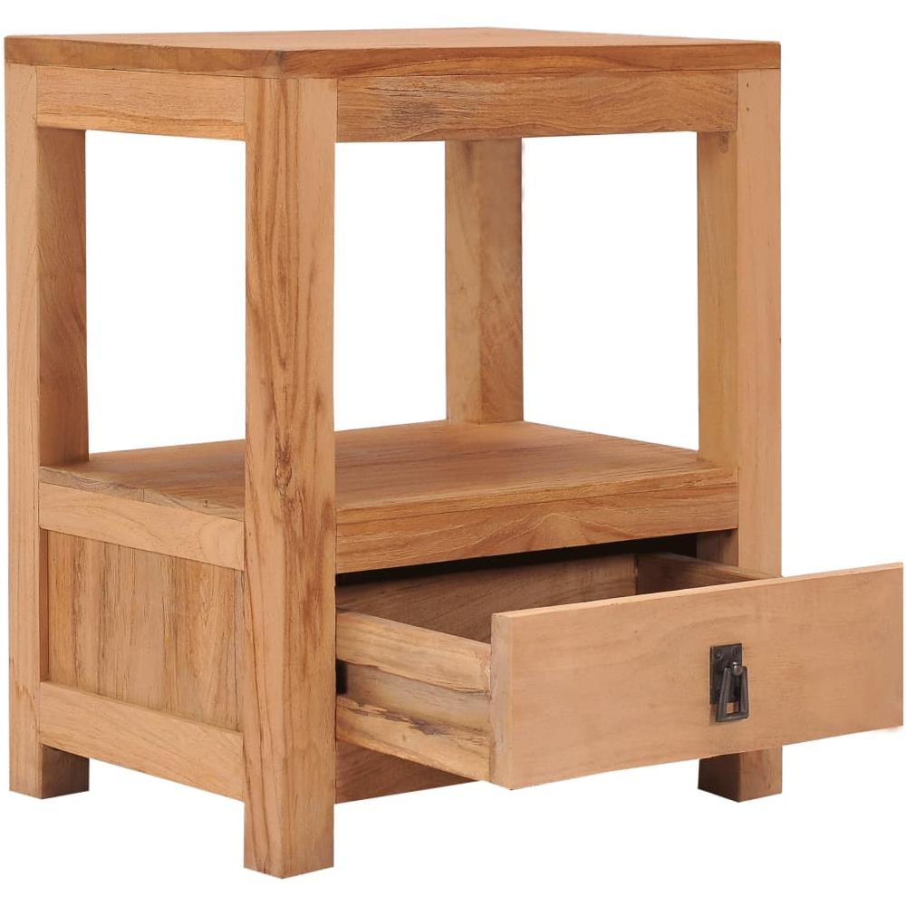 Comodino 40x30x50 Cm In Legno Massello Di Teak - Foto 2