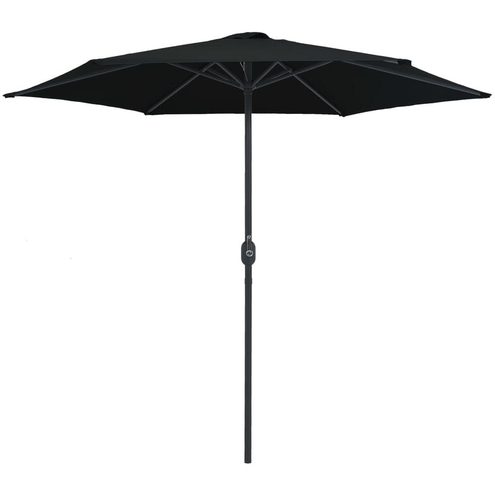 Ombrellone da Esterni con Palo in Alluminio 270x246 cm Nero - Foto 3