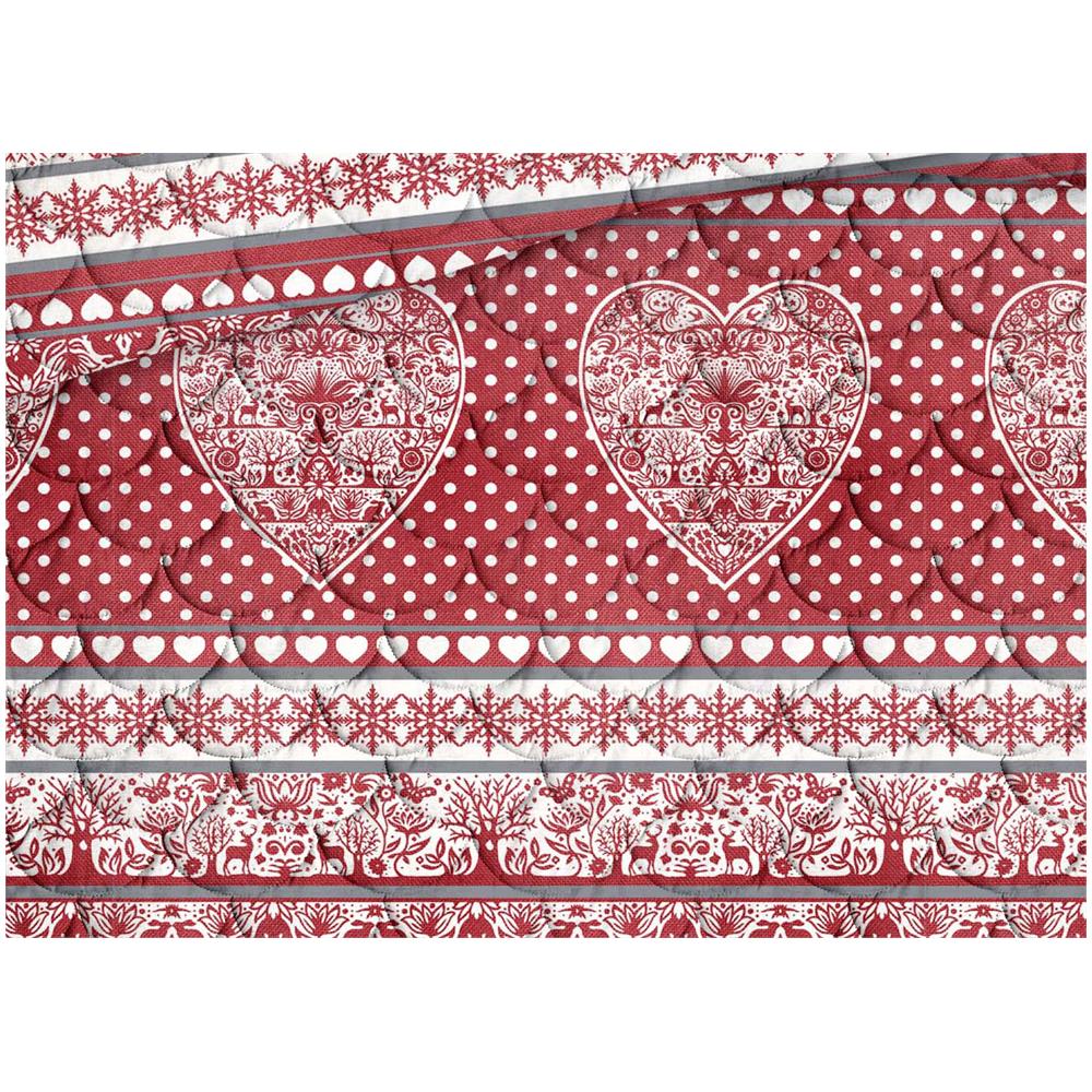 Trapunta Piumone Invernale Linea Pensieri Delicati Disegno New Tirolo Matrimoniale Rosso - Foto 4