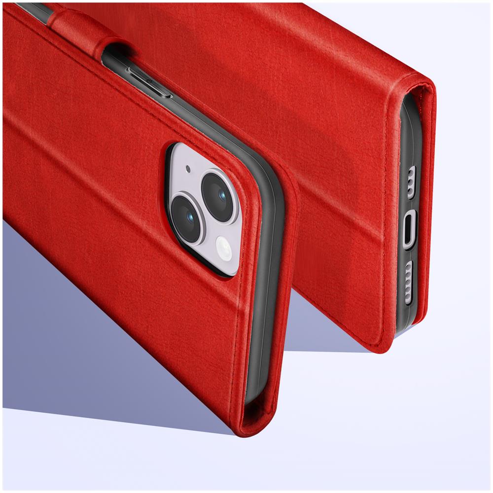 Custodia Per Iphone 14, Portacarte E Funzione Supporto Rossa - Foto 2