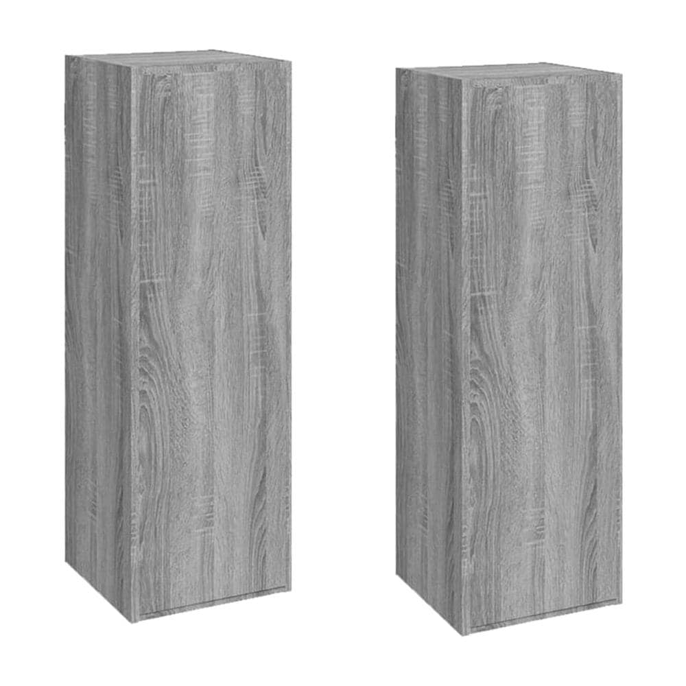 Mobili Tv 2 Pz Grigio Sonoma 30,5x30x90 Cm In Legno Multistrato - Foto 1