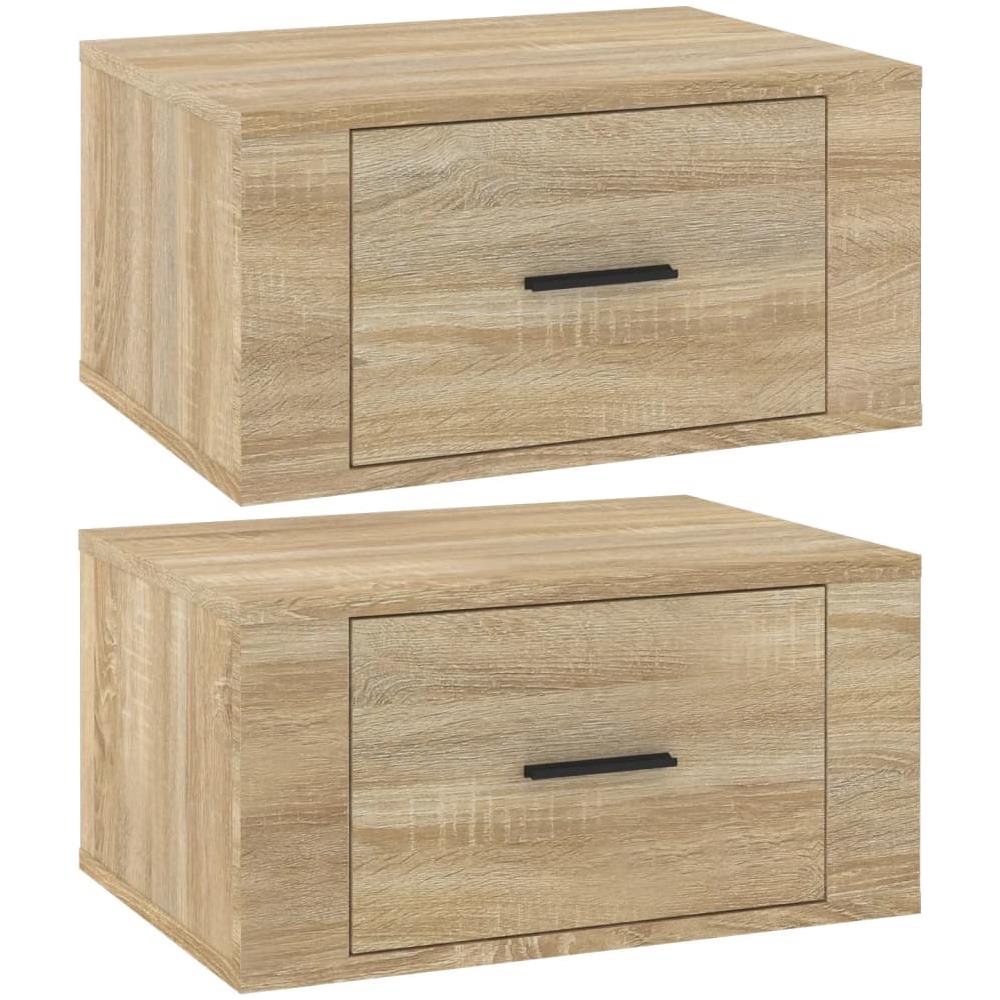 Comodini A Muro 2 Pz Rovere Sonoma 50x36x25 Cm - Foto 2