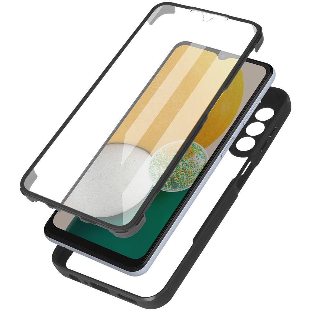 Cover Samsung Galaxy A13 5g / A04s Retro Plexiglass Fronte Polimero Bordo Nero - Foto 1