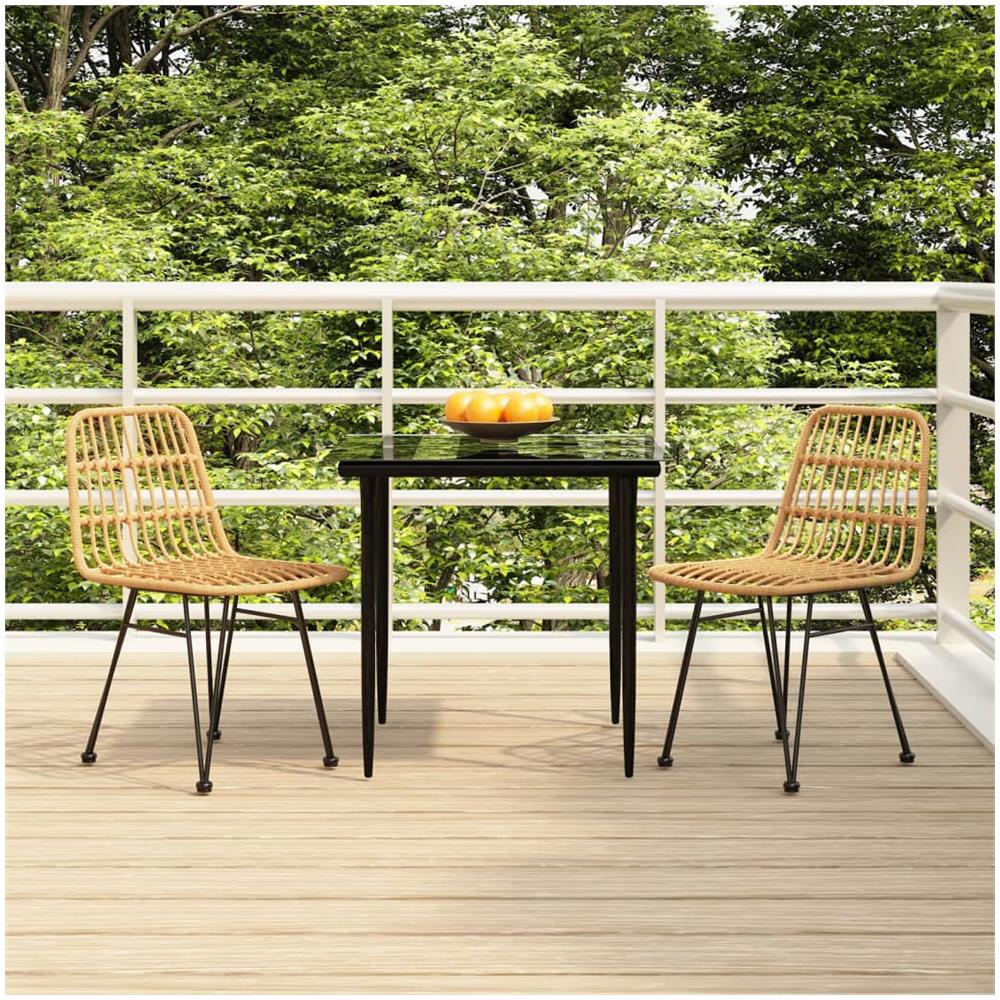 Set Da Pranzo Da Giardino 3 Pz In Polyrattan - Foto 1