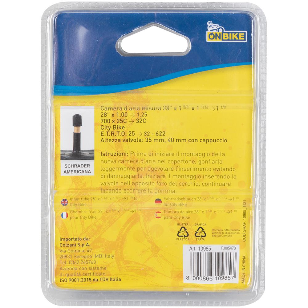 Camera D'aria Mountain Bike City Bike 28 X 1 5/8 X1 1/16 -1 1/8 Americana - Foto 2