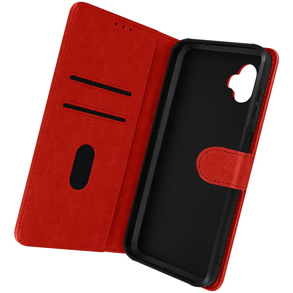 Custodia Per Samsung Galaxy Xcover 6 Pro, Portacarte E Funzione Supporto Rossa - Foto 1