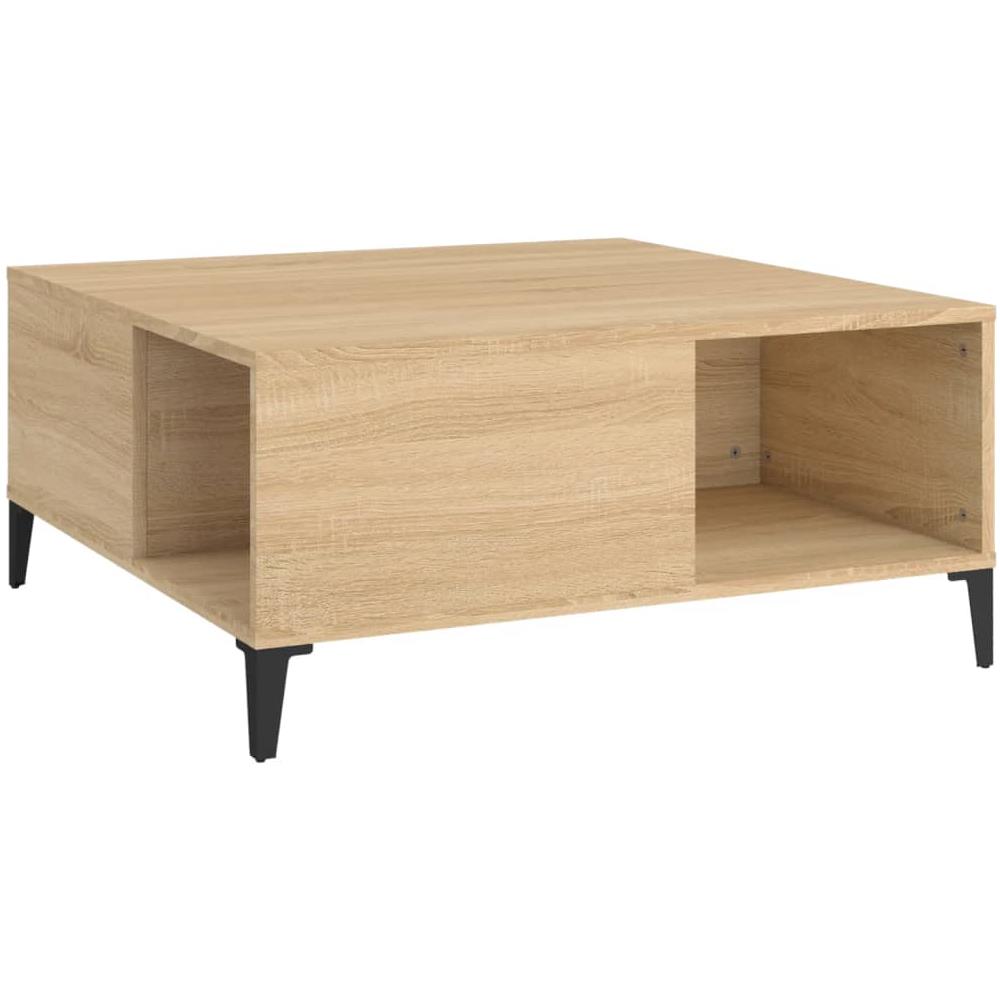 Tavolino Salotto Rovere Sonoma 80x80x36,5 Cm Legno Multistrato - Foto 2