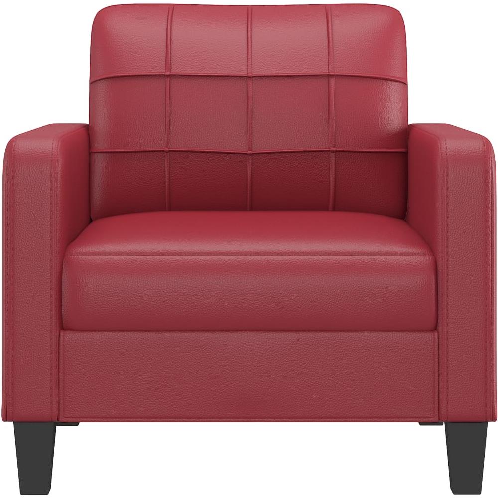 Poltrona Rosso Vino 60 Cm In Similpelle - Foto 3