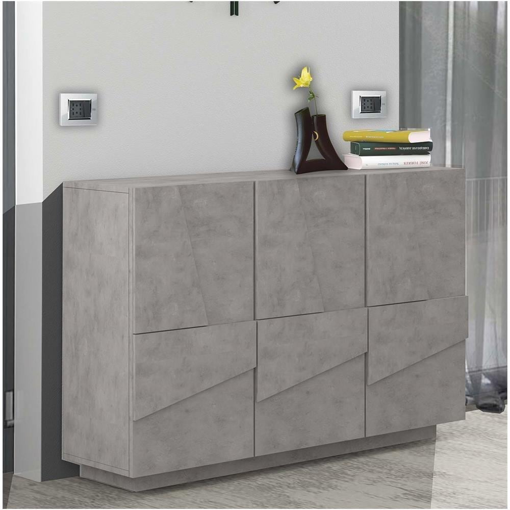 Mobile Da Ingresso Elia, Entratina Moderna Multifunzione, Armadietto Multiuso Per Atrio, 100% Made In Italy, Cm 121x38h86, Ardesia - Foto 1