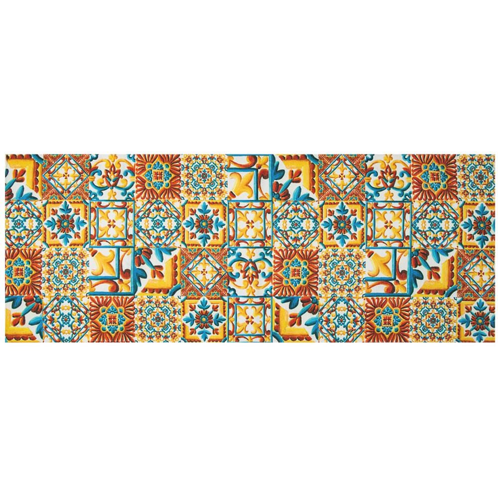 Tappeto Cucina Antiscivolo Stampa Digitale Emozioni Fantasie Maiolica Marina 58x140 Deruta - Foto 1