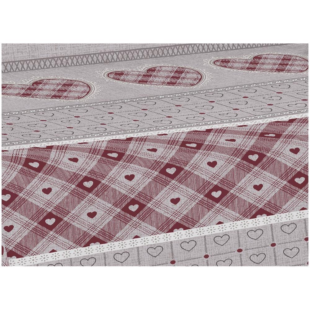 Telo Arredo Multiuso Linea Pensieri Delicati In Cotone Disegno Chalet Matrimoniale Rosso - Foto 5