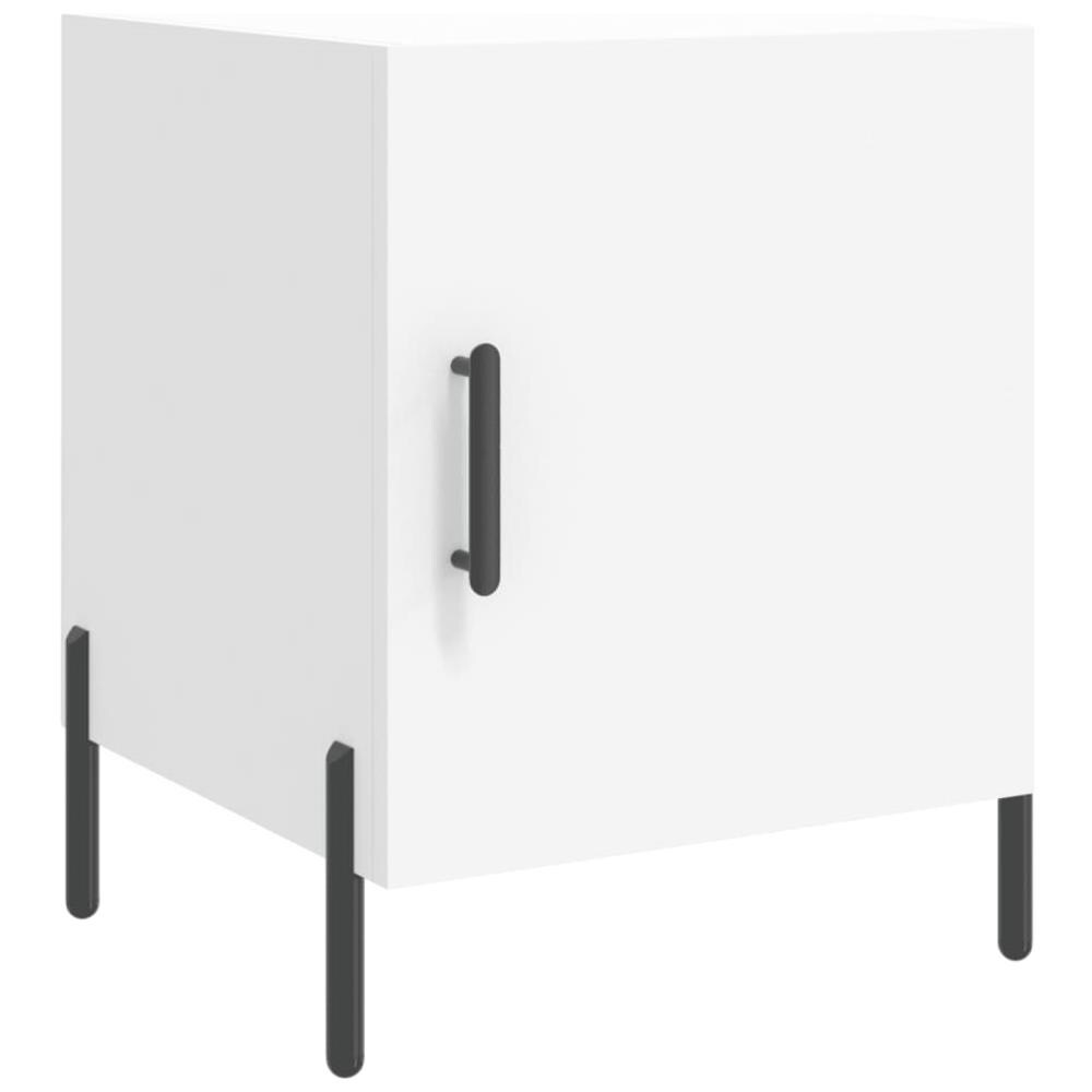 Comodino Bianco 40x40x50 Cm In Legno Multistrato - Foto 2