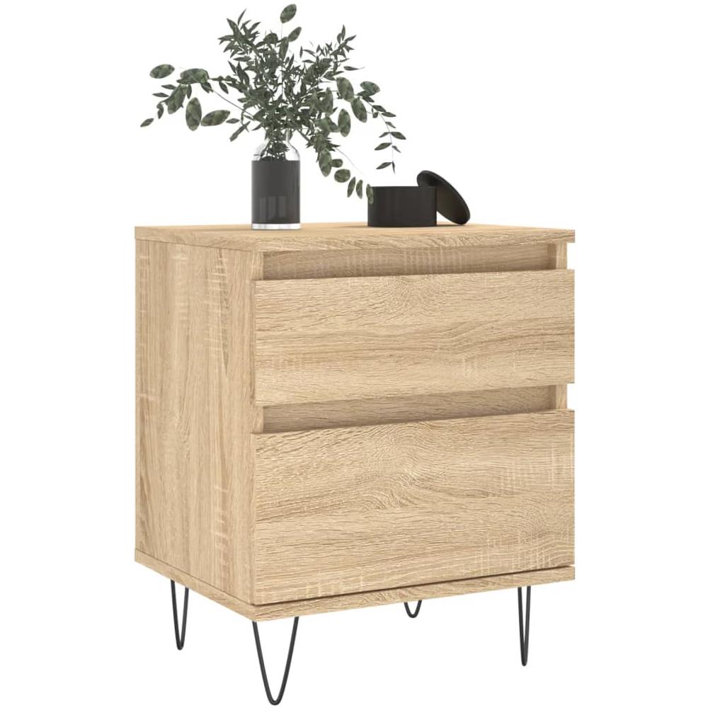 Comodini 2pz Rovere Sonoma 40x35x50 Cm In Legno Multistrato - Foto 3