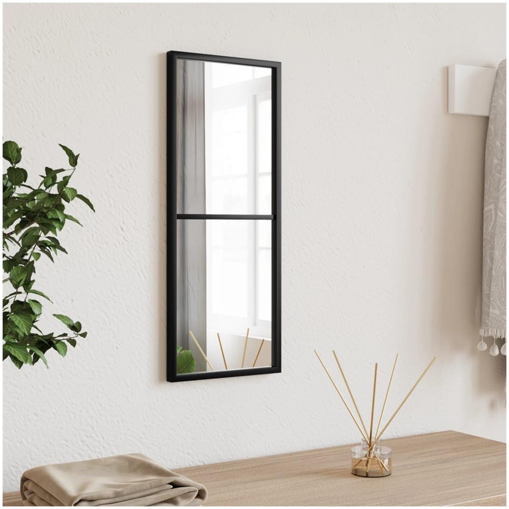 Specchio Da Parete Nero 20x50 Cm Rettangolare In Ferro - Foto 1