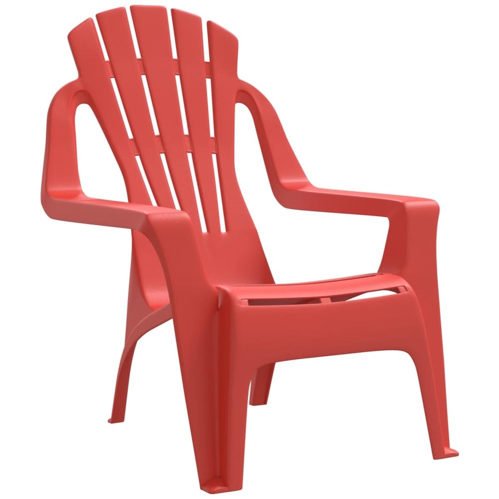 Sedie Giardino 2pz Bambini Rosse 37x34x44cm Pp Aspetto In Legno - Foto 3