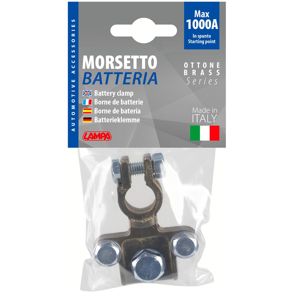 Morsetto Batteria Pesante; Fissaggio Cavo A Capocorda Su Vite - Foro Capocorda ? 8/10/8 Mm - Polo Positivo - Foto 2