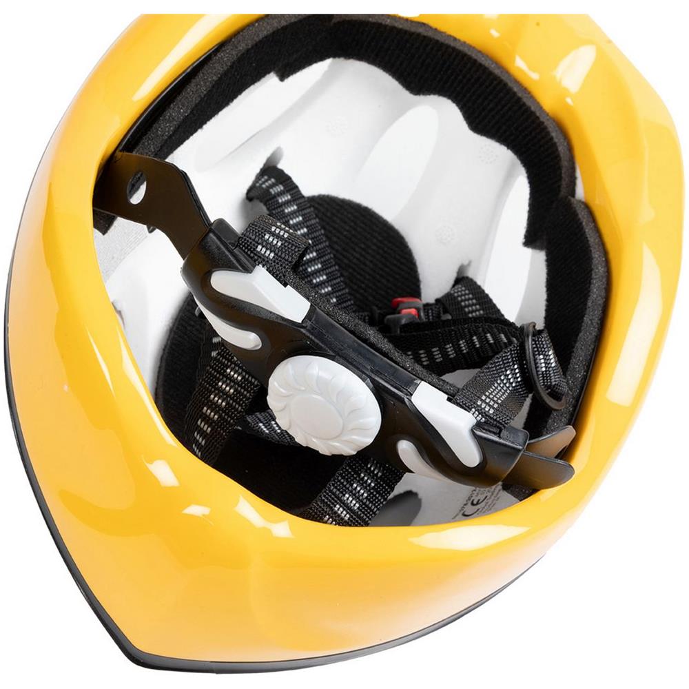 Casco Ciclo Bambino Batman Bici Bicicletta 52-56 Cm Supereroi Uomo Pipistrello Protezione Giallo Nero - Foto 3