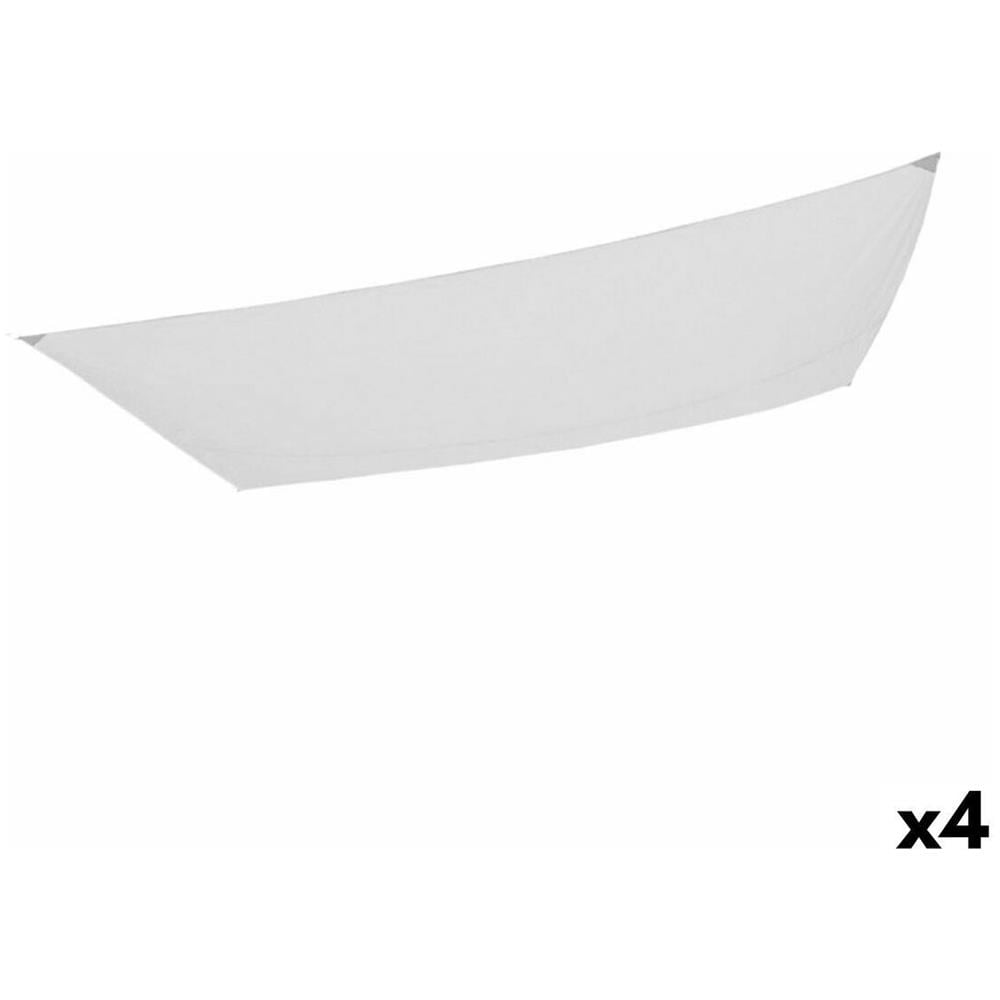 Tenda Aktive Triangolare 200 X 0,5 X 300 Cm Poliestere Bianco (4 Unità) - Foto 1