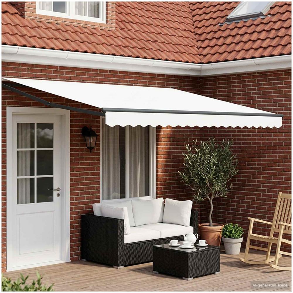 Tenda retrattile manuale con LED Bianco 4 × 3 m - Foto 2
