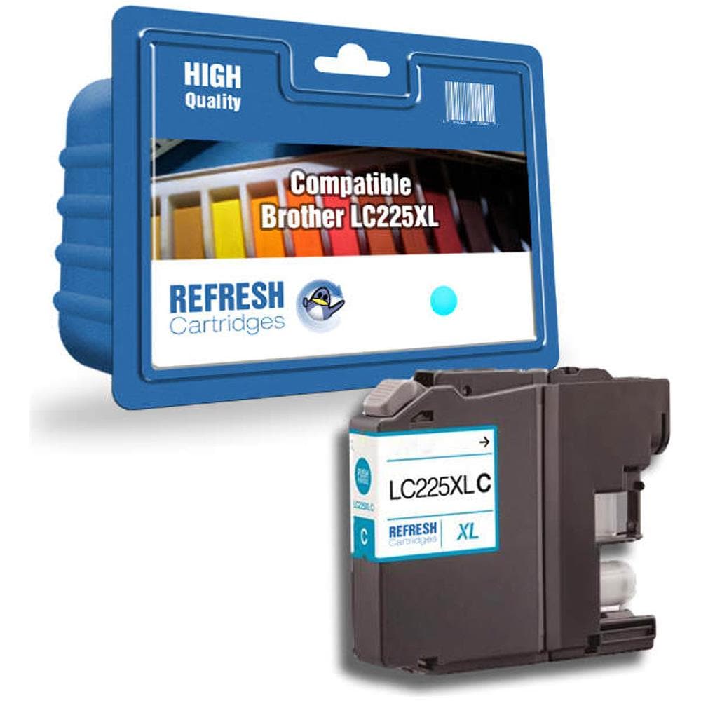 LC-225XLY C Cartuccia Ink Compatibile Ciano per DCP-J4120DW Capacità 1200 Pagine - Foto 1
