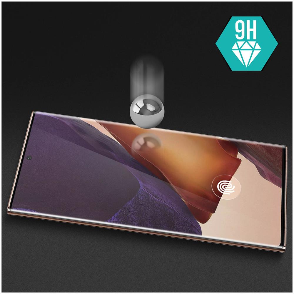 Vetro Temperato Samsung Galaxy Note 20 Ultra Bordi Curvi Antiurto Contorno Nero - Foto 2
