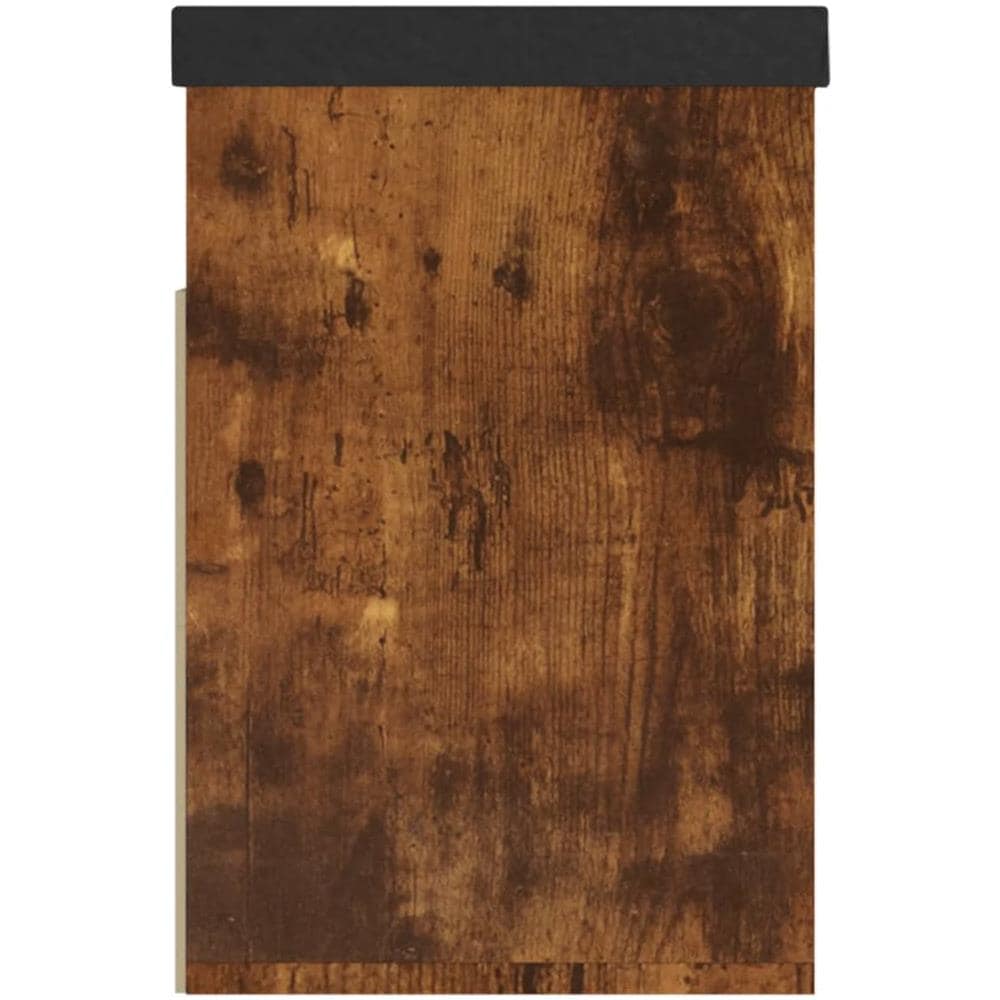 Panca Porta Scarpe Cuscino Rovere Fumo 80x30x47cm Multistrato - Foto 2