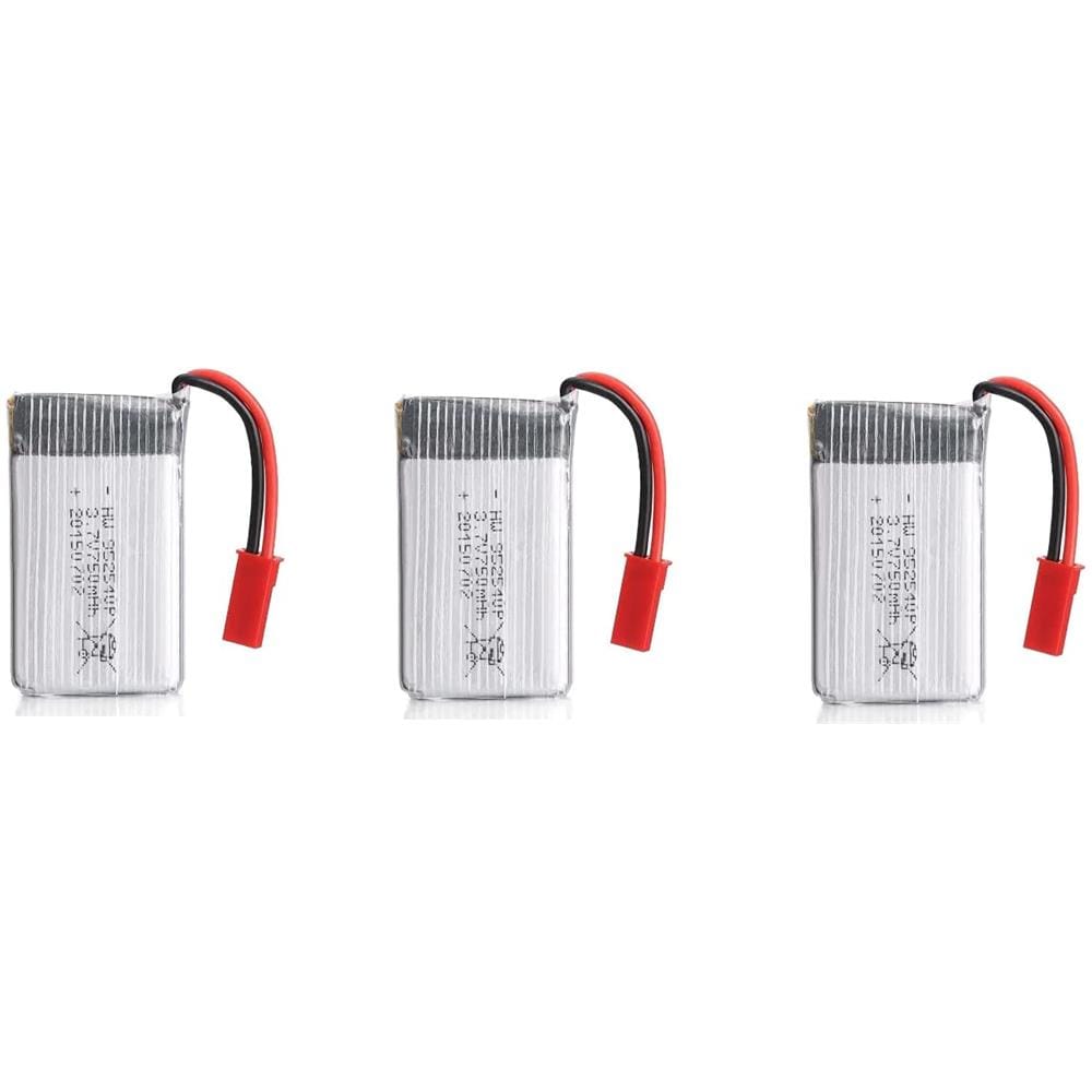 3 Pezzi Batteria Lipo Ricaricabile (3.7v 750mah) Per Rc Droni Quadricotteri Mjx X300c X400 X800 - Foto 1