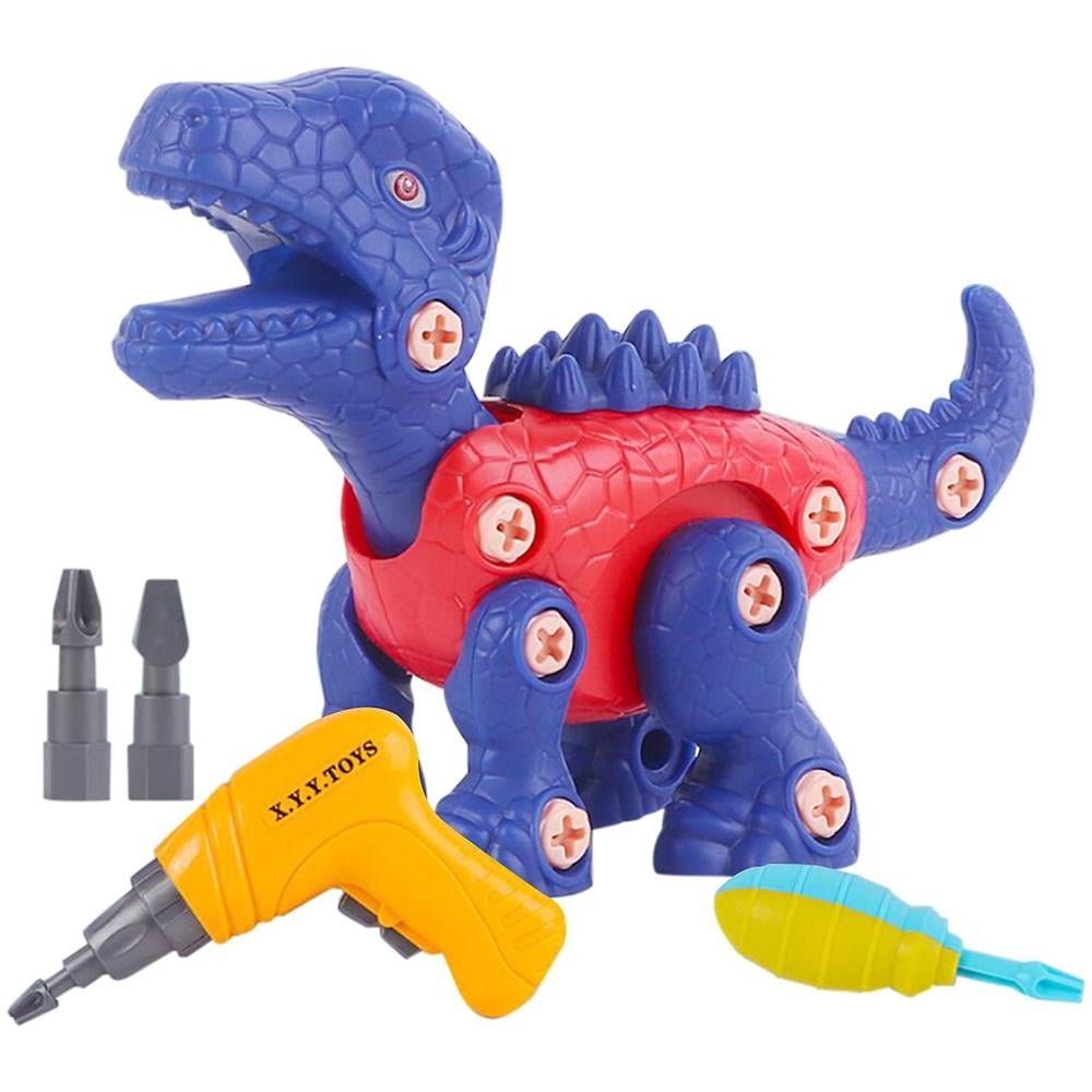 Gleamkid Dinosaur Toys per bambini dai 3 agli 8 anni, giocattoli di dinosauri smontabili con trapano elettrico per bambini, giocattoli di costruzione educativi STEM, regalo deale per i più piccoli