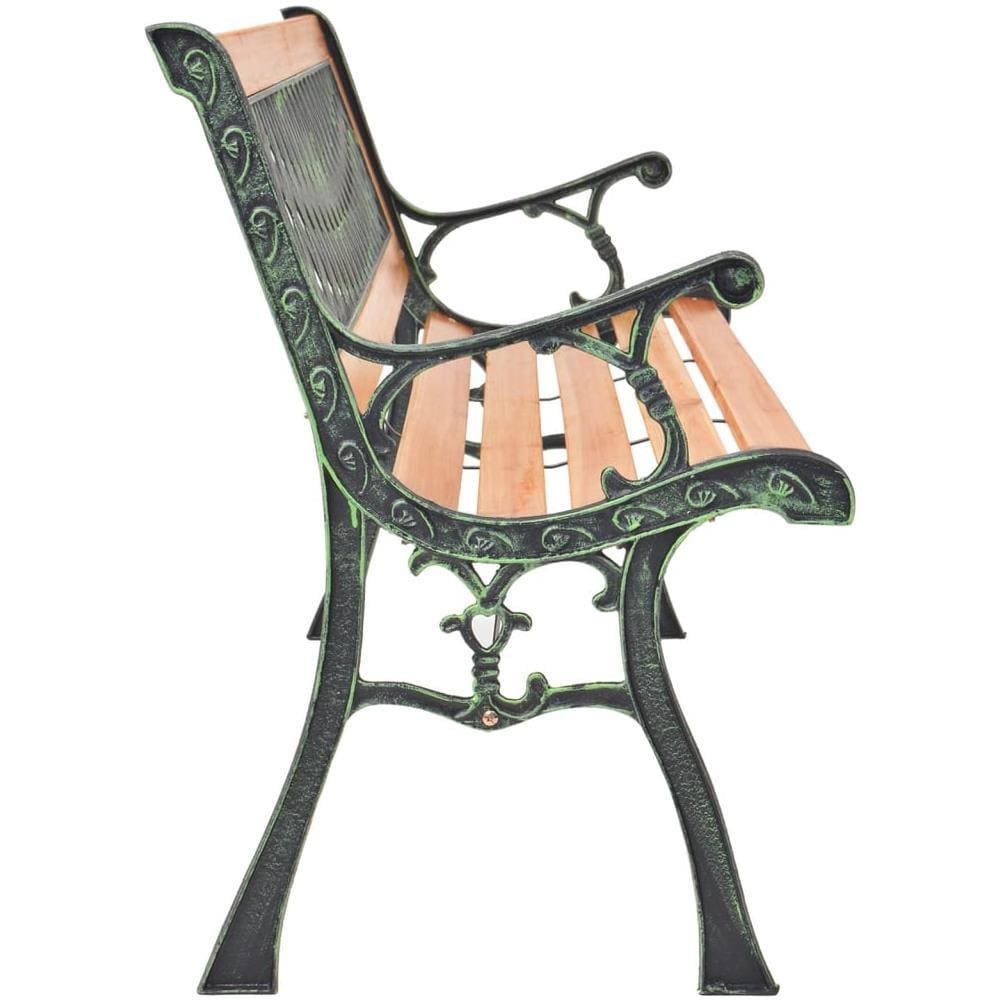 Panca da Giardino 116 cm in Ghisa e Legno Massello di Abete - Foto 3