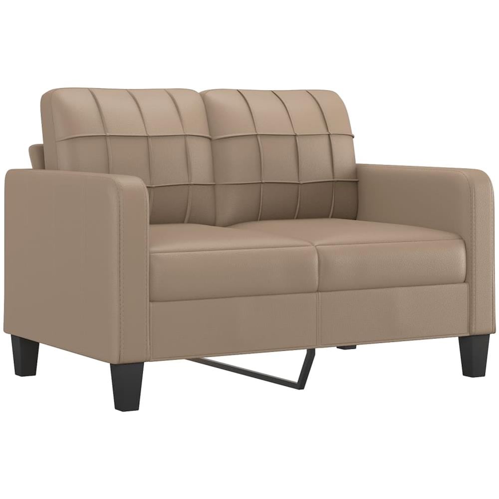 Divano A 2 Posti Cappuccino 140 Cm In Similpelle - Foto 2